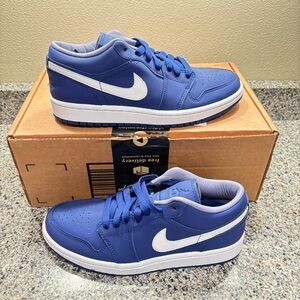 Nike Air Jordan 1 Low Deep Royal Blue White DA8008-401 Women's Size 7